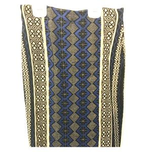 Mystical Gold And Blue Skirt